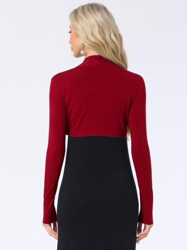 Image of Allegra K Elegant Shrugs for Women Long Sleeve Open Front Bolero Shrug