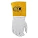 IRONCAT 6141 Kidskin TIG Welding Gloves – Large, Kevlar Thread Welding Gloves with 4 in. Gold Cuff, Straight Thumb, Pearl, Natural