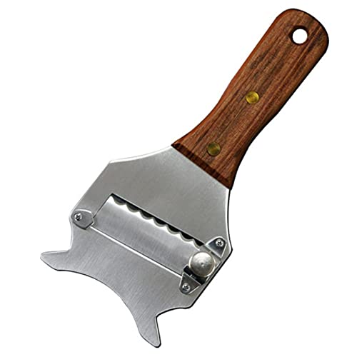 ALEOHALTER Stainless Steel Truffle Slicer with Wooden Handle