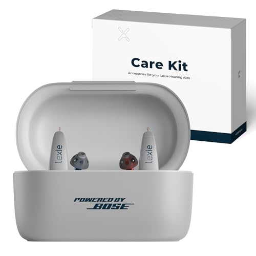 Lexie B2 Plus Rechargeable OTC Hearing Aids Powered by Bose & Cleaning Care Kit Bundle - Comfortable All Day Self-Fit Solution Noise Reduction Bluetooth & App Control with Wireless Charging Case