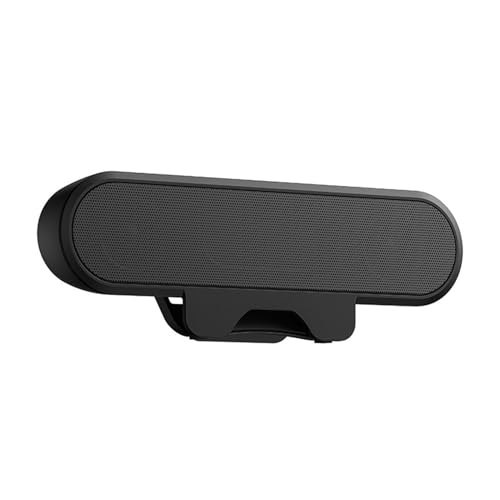 Computer Speakers for Desktop PC, USB Monitor Speaker Bar with Clip On, Wired Desk Speakers with HD Stereo Loud Sound, Easily Clamps Display Desktop PC Speaker
