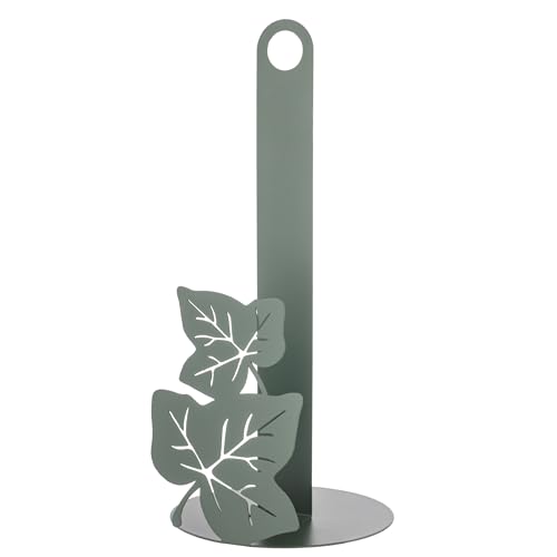 Baroni Home Portascottex Decorativo in Metallo con Motivo Foglia, Design Moderno per Tavola e Cucina, Linea Edera, 15x15x33 cm