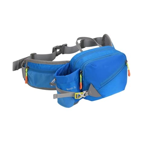 Fanny Pack with Water Bottle Holder – Hydration Fanny Pack, Running Phone Belt – for Women Men Hikers Campers Fishermen Bikers Travelers Daily Commute Hiking Cycling Fishing, Sky Blue, Consulte la