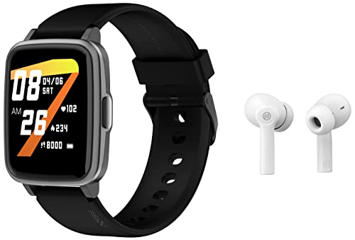Image of Noise ColorFit Pulse Spo2 Smart Watch with 10 Days Battery Life, 60+ Watch Faces & IP68 Waterproof (Jet Black) & Buds VS103 - Truly Wireless Earbuds with 18-Hour Playtime, HyperSync Technology