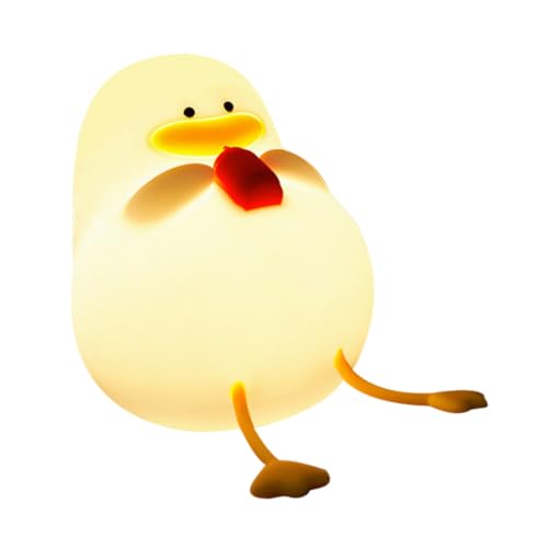 Lámpara de noche de silicona en forma de pato recargable LED miniatura 1