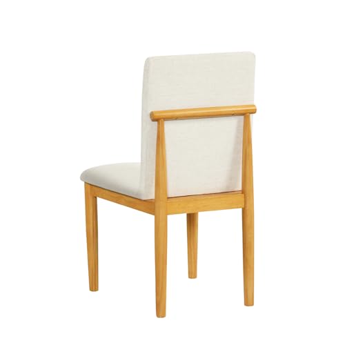 Image of HomePop Farmhouse Dining Chair - Cream White Textured Woven (Set of 2)