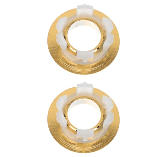 WATIIFUFU Anillos Decorativos para Desbordamiento de Lavabo, 2 Piezas de Cobre Macizo, Tamaño Pequeño, Diseño Hueco, Accesorio Fiable para Fregadero de Baño, Tapa de Desbordamiento