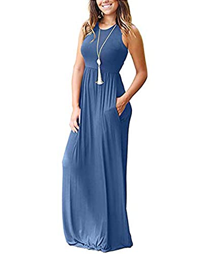 Image of AUSELILY Women's Classic Sleeveless Loose Plain Casual Long Maxi Dresses for Women 2026