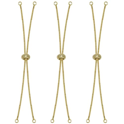 Image of SATRA TRADERS | Size : 4 Inch 10pcs Bracelet Adjustable Slider Chain Bracelet Lock for Bracelete Making | Silver