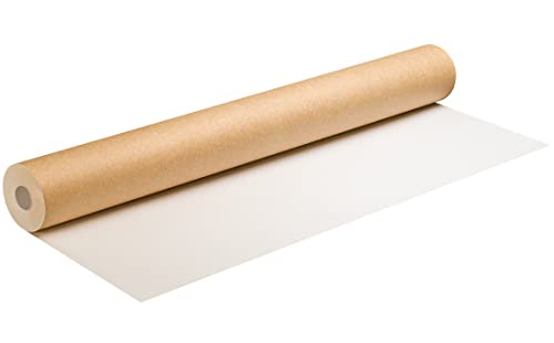 Colorus Profi Milchtütenpapier 190 g/m 75 m Abdeckpappe (58 m x 1 30 m) Beidseitig PE-beschichtet & wasserabweisend Reißfeste Malerpappe für Innenbereich