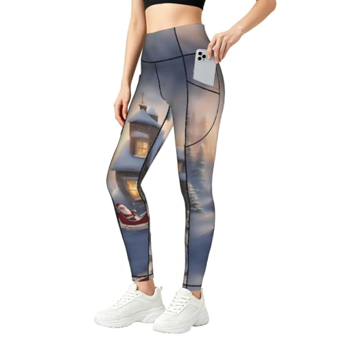 Leggings de entrenamiento con bolsillos laterales y tejido elástico para fitness de mujer