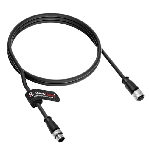 Cable Sensor Actuador Cat6a M12 A-Code 8 Pin 1 m miniatura 2