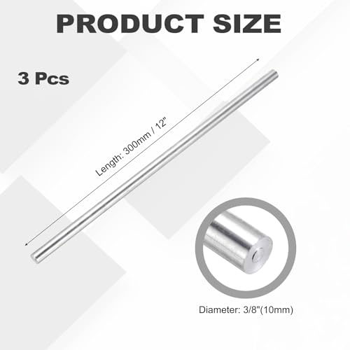 Tige en aluminium 6061 robuste 10mm lot de 3 barres pour loisirs créatifs - 2