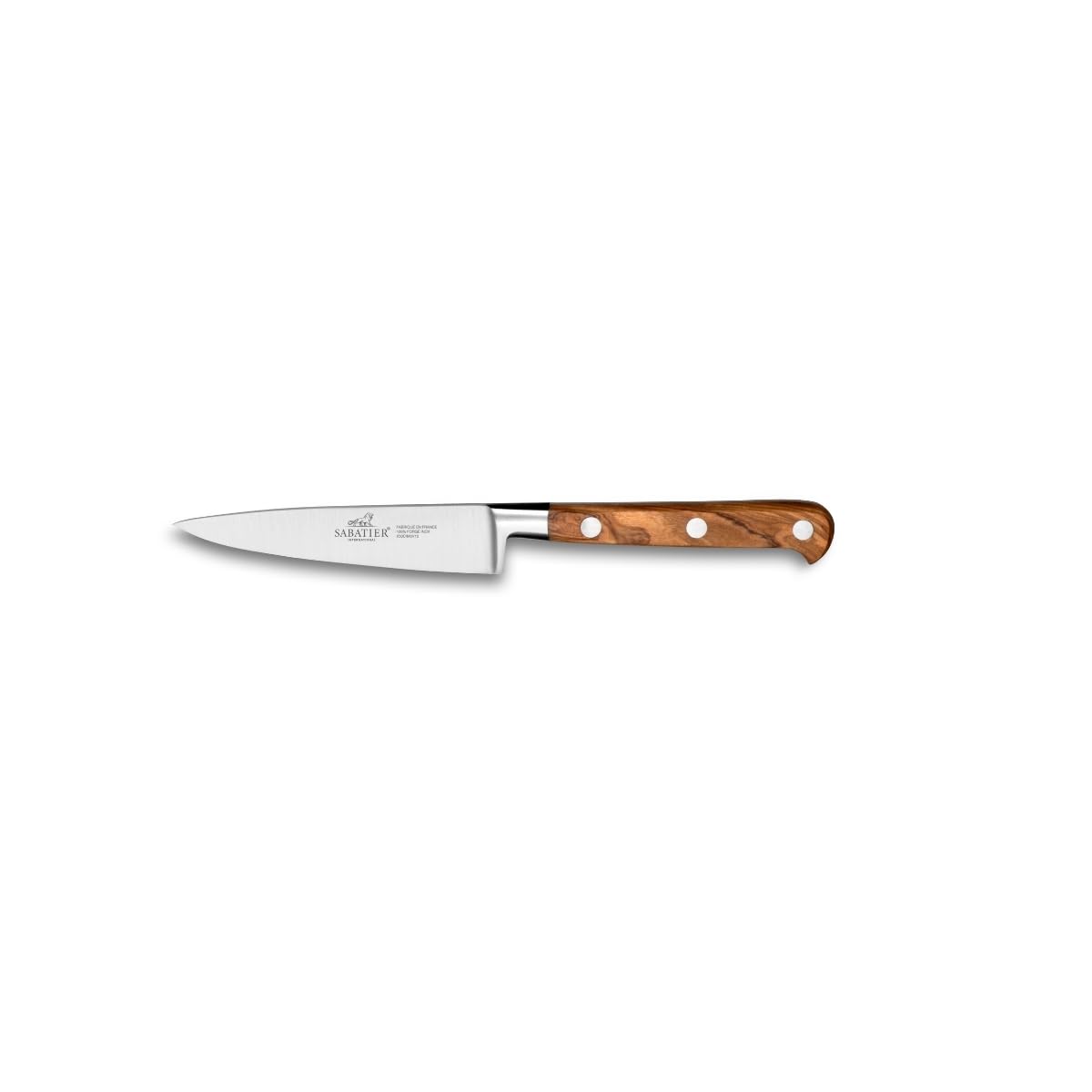 Sabatier - Couteau Office IDEAL PROVENÇAO 100% Forgé, Fabriqué en France, 10 cm, Lame et Rivets en Inox - Parfait pour les Tâches de Précision comme Eplucher, Découper et Parer les Fruits et Légumes