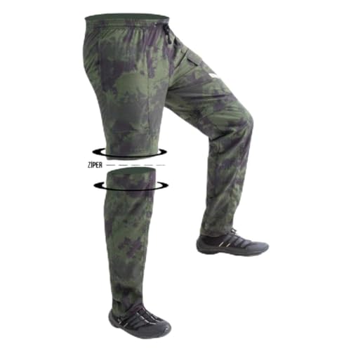 Calça Pesca Proteção Solar Uv com Ziper Joelho Estonada Hidronatic Verde - Mar Negro Gg