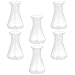 ULTECHNOVO Plastic Conical Flask 50Ml with Scale and Cover Clear Erlenmeyer Flask for Laboratory Chemistry Experiments Stable Base for Accurate Measurement