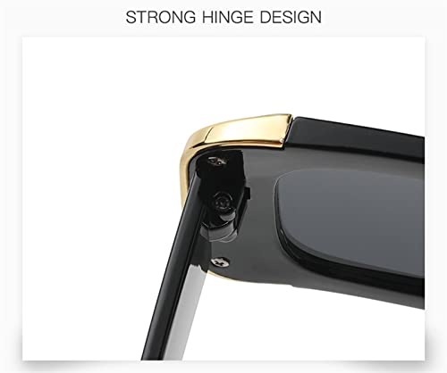 ZENYS Long Frame Gold Rimmed Sunglasses Men and Women Outdoor Fashion Decorative Sunglasses (Color : C, Size : 1)4
