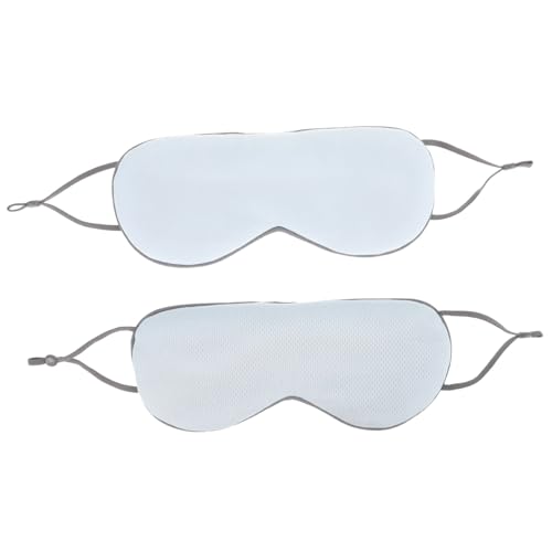TIDTALEO 2個 温感 冷感両面対応 アイマスク 軽量 柔らかい 睡眠用 ひんやり効果付き 調節可能な耳掛け式 男女兼用 快眠グッズ 旅行 ホテル 昼