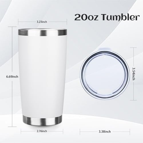 StarSpeed 6 Pack 20oz Stainless Steel Travel Coffee Tumbler,White by StarSpeed - Used condition - Image 2