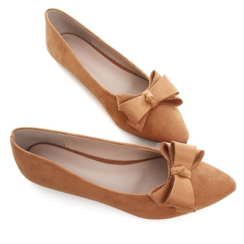 Image of SAILING LU Women's Bow-Knot Pointed Toe Ballet Flats