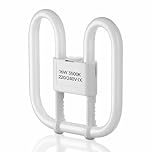 QILUCKY GR10Q 4-PIN 16W Bathroom Light Bulb,3500K Warm White Fluorescent Tube,2D Square CFL Compact Bulbs for Ceiling Lights,GR10q DD Flat Butterfly Design for Flush Ceiling Light, AC 220V,13.3x13.3cm