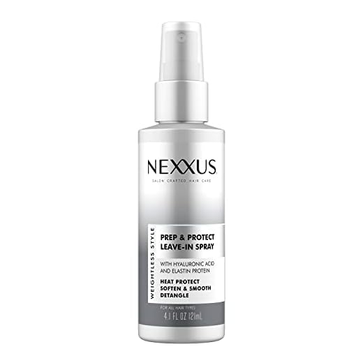 Nexxus Prep and Protect Leave-In Spray Leave-in Conditioner Spray Weightless Style Detangler Moisturizer, Detangler and Heat Protectant 4.1 oz
