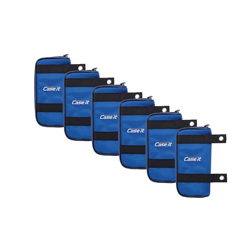 Image of Case it Pencil Case | 6-Pack | PLP-150-CLR Blue
