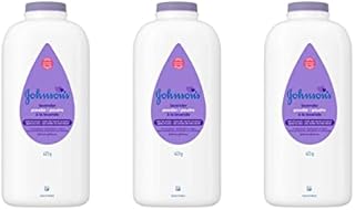 Johnson's Baby Powder, Pure Cornstarch, Lavender & Chamomile, 22 Ounce (Pack of 3)