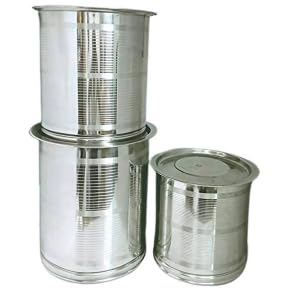 RR KITCHENWARES™ Rajlaxmi Stainless Steel Box, Kothi, pawali,Canister,Tanki - 15 kg, 20 kg, 25 kg, 3 Pieces 3
