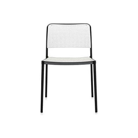 Kartell Audrey Sessel, aluminium bemalt schwarz/weiß Cover