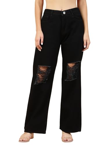Image of Shasmi Women's Jeans for Women || High Waist Jeans for Women || Bootcut Jeans for Women || Flared Jeans for Women High Waist || Wide Leg Jeans Women || Bell Bottom Jeans for Women (Jeans 168)