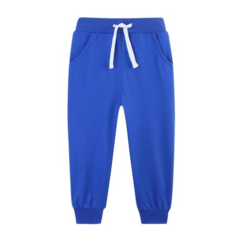 Girls Boys Fleece Lined Sweatpants Comfy Elastic Waist Casual Joggers Winter Athletic Track Pants with Pockets for 5-14 Years