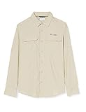 camisa verano 2018 hombre Contenido: 1x Columbia Camisa de excursionismo de manga larga para hombre, Silver Ridge II Long Sleeve Shirt, Material: Nylon, Color: Beige (Fossil), Talla: S, XO0665