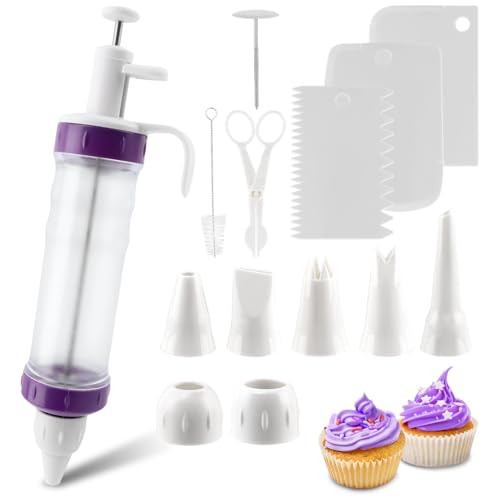 Frosting Piping Kit with Decorating Pen, 7 Tips for Cupcakes and Cookies