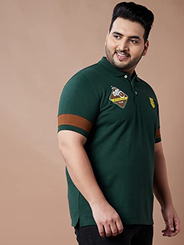 Image of Bigbanana Plus Size Men's Regular Fit Colorblock Polo Tshirt