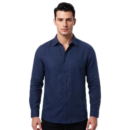 Chemises boutonnées à manches longues homme unie pour un look soigné