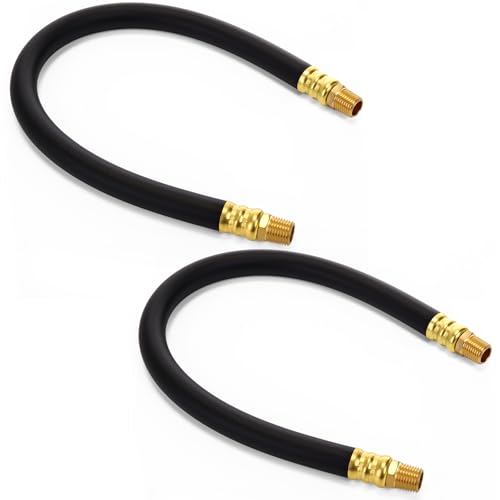 Threlaco 2 Pcs 18 Inch Short Air Compressor Hose 1/4