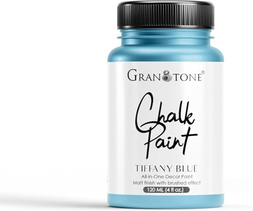 GRANOTONE Chalk Paint Matt Finish Water Based Acrylic Paint 4.1 fl oz 120 ml Tiff Blue Colour for Furniture Home Decor Crafts Eco Friendly All In One Paint No Wax Needed Versatile DIY Solution