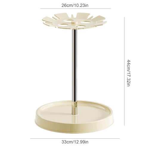 Rack Round Umbrella Stand Rack - Organizador De Entrada De Acero, Soporte De Almacenamiento A Prueba De Óxido | 4 Bandeja De Receptores De Agua De Lluvia, Metal Moderno Con Diseño De Drenaje Sin Esfue - imagen 7