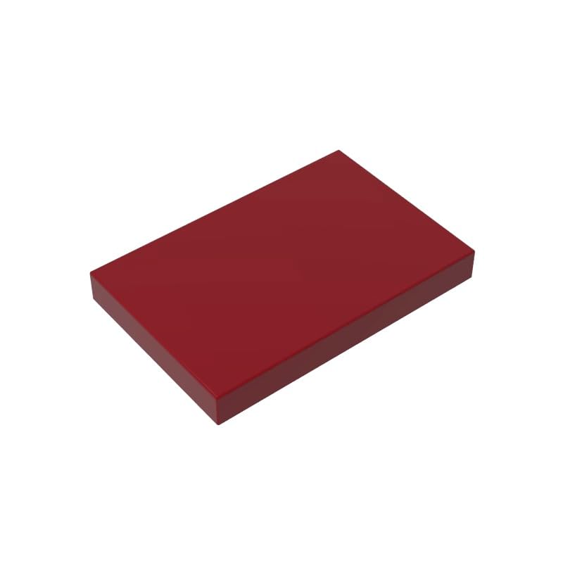XYEIUGO GDS-1039 26603 Foundation Plate Tile 2x3, Dark Red, 50 PCS