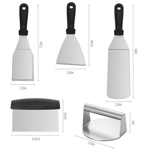 Kit de accesorios para parrilla de acero inoxidable 5 piezas miniatura 2
