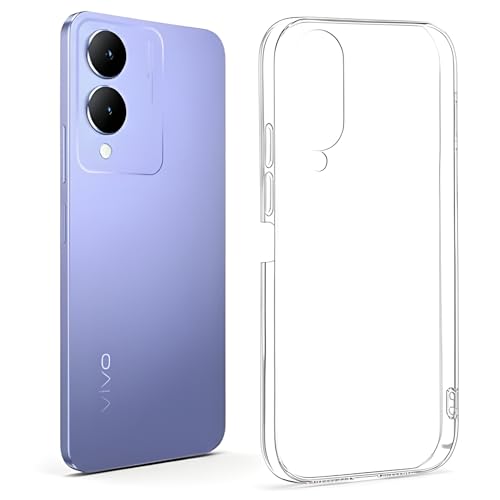 Image of Lifetime Anti-Yellow Clear Back Cover Case for Vivo Y17s (Sleek Crystal Hard Back | Shockproof Protection with Camera Protection)