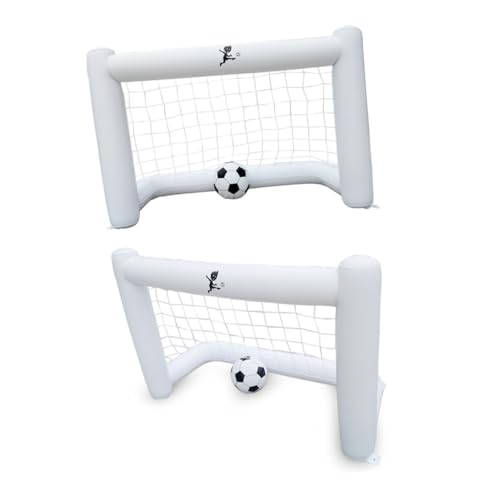 But de football gonflable pour jouer sans abîmer le jardin ni encombrer