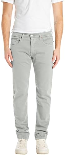 Replay Men's Grover Jeans, 673 Medium Grey, 40 W/34 L
