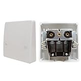 45A Cooker Connection Unit - 45 Amp Cable Plate for upto 10mm2 Cable - White Rounded Corners
