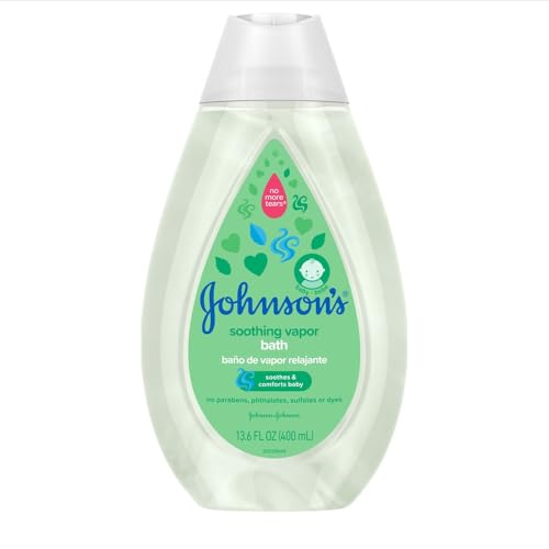 Johnson's Baby Soothing Vapor Bath with Calming Aromas to Relax Babies, Gentle No More Tears Formula, Soothes & Comforts Baby, Hypoallergenic, No Added Parabens, Sulfates & Dyes, 13.6 fl. oz