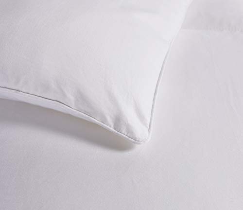 Blue Ridge Home Fashions Naples Luxury 700 Thread Count Cotton/Sateen Year Round Warmth Down Alternative Comforter, Twin, White #TOP4