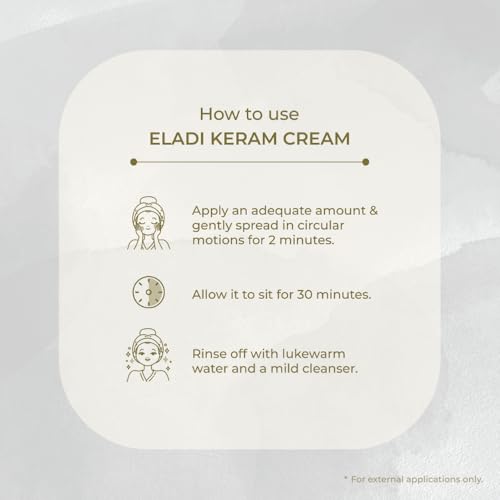 Image of Eladi Keram Cream 50g for Hydration, Even Tone & Repair with 30% Medicine Content, Infused with Cardamom | First & Only Tested Safe for Heavy Metals & Microbial Load