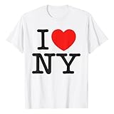 Unisex T-Shirt mit 'I Love NY' Aufdruck - Klassisches Souvenir-Shirt aus New York | Oberteil mit dem ikonischen I Heart NY Logo