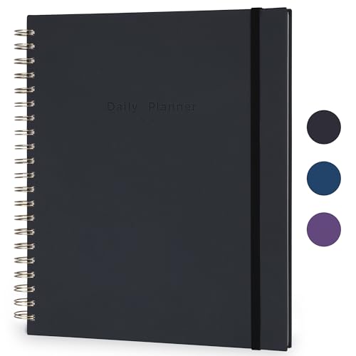 Undated Daily Planner To Do List Hourly Schedule 2026 2025 2024 Calendar & Holiday Habit Tracker 200 Pages Letter Size 8.5